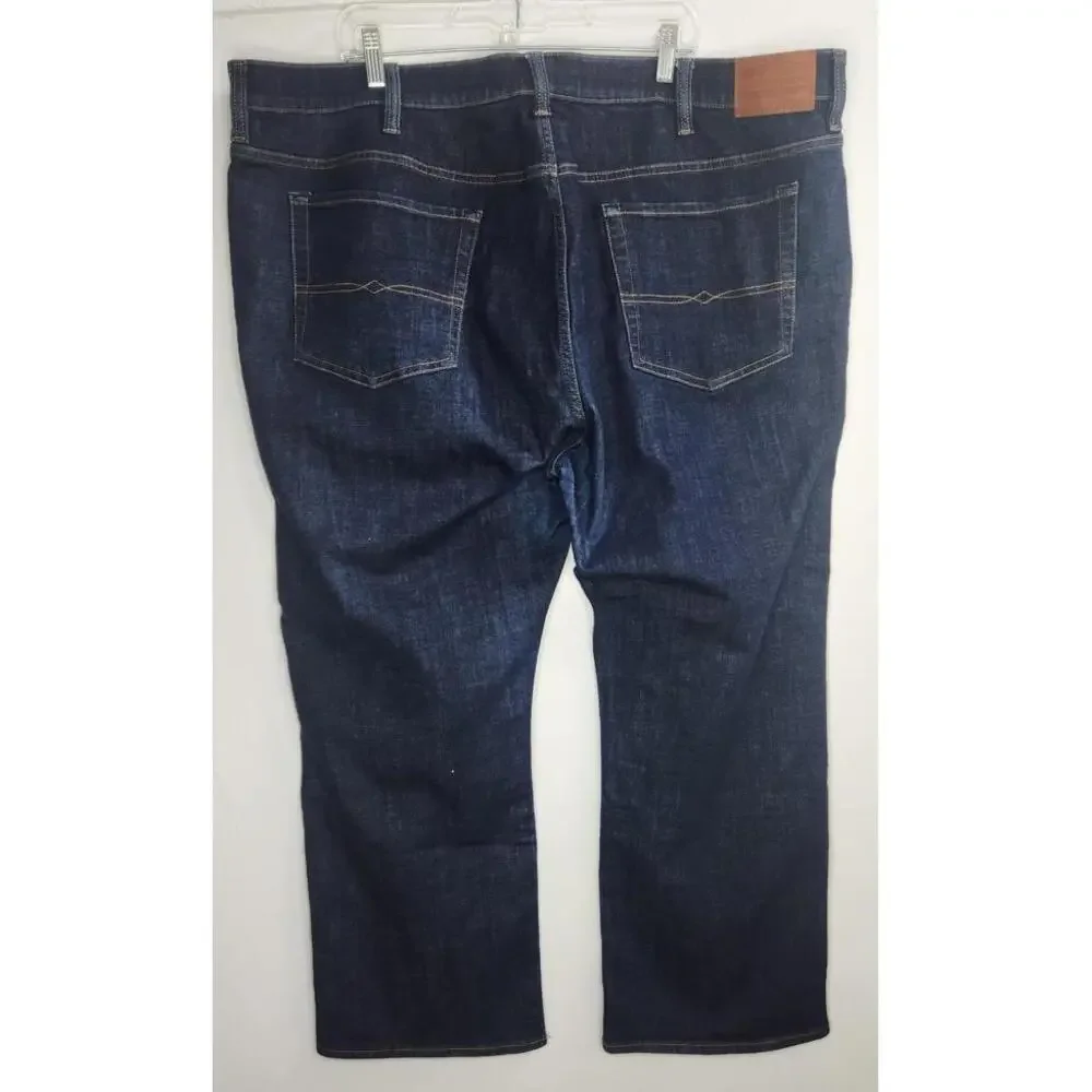Lucky Brand Jeans Mens 48x30 Blue 181 Relaxed Straight Dark Wash Denim Plus Size - Picture 5 of 7